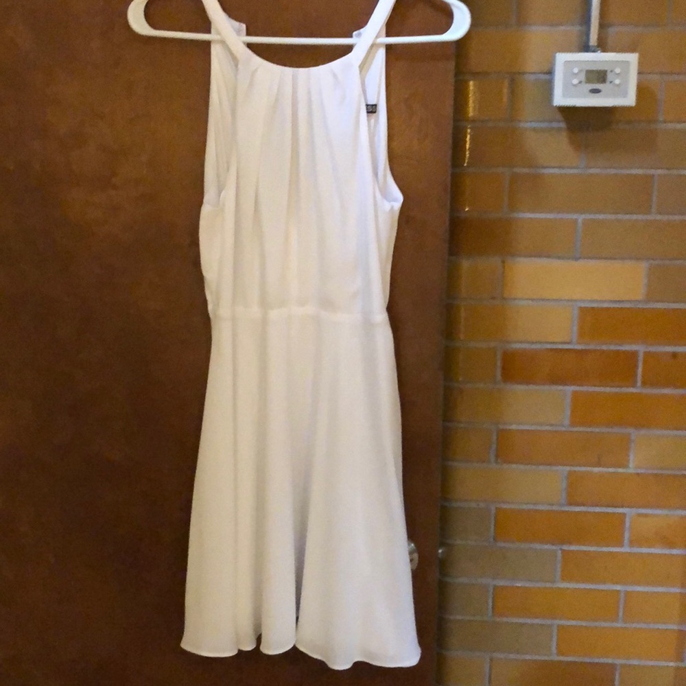 White fit and flare dress